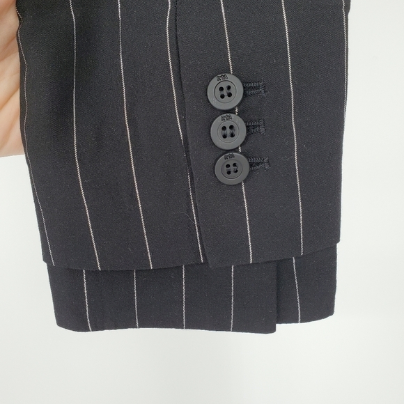 RtA Stella Double Layer Striped Blazer In Black Silver Stripe Sz M NEW WITH TAGS - Picture 8 of 9